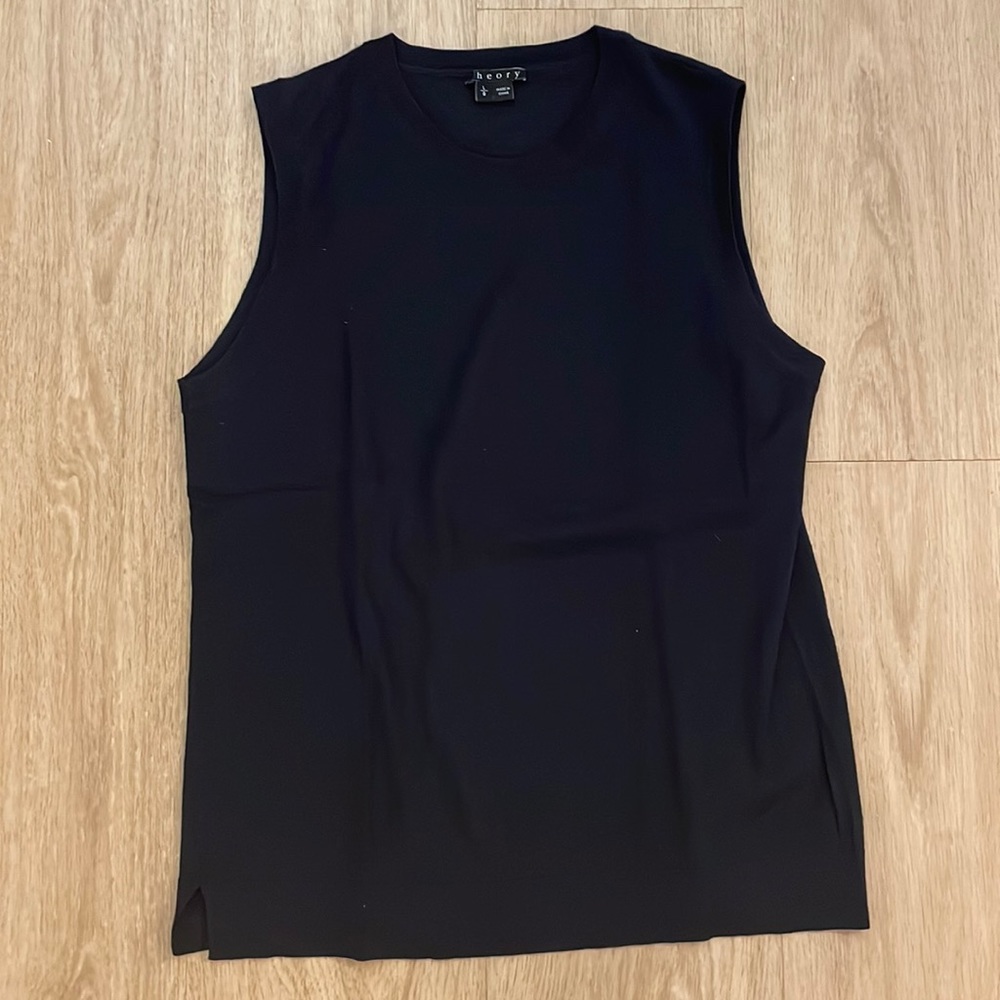 Theory Navy Janeely Preen Top